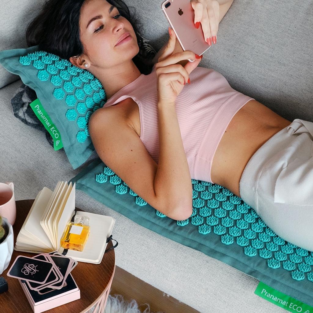 Pranamat ECO Massage Pillow (Natural Turquoise)